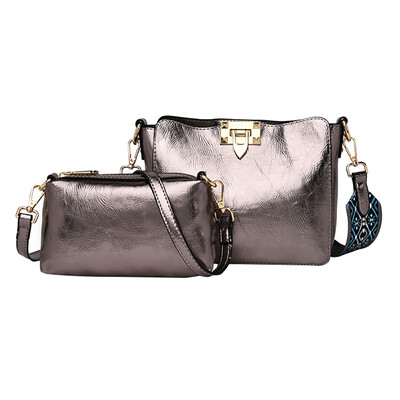 

Tailored 2Pcs Women Bohemian Simple Pure Color Leather Shoulder Bag Crossbody Bags