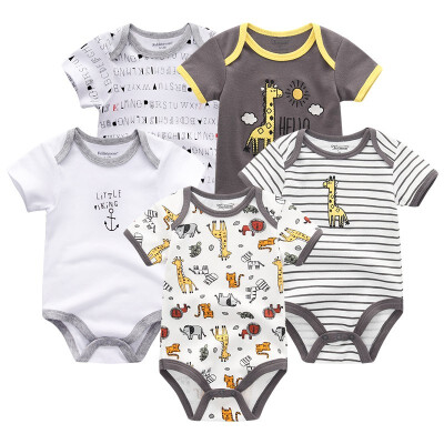 

5PCSLot Baby Bodysuits Newborn For Babies 0-12M Infant Baby Girls Clothes Jumpsuit Rompers Baby Boys Clothes Clothing Sets Cotton