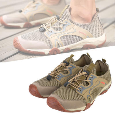 

Greensen Outdoor Casual Men Male Mesh Cloth Shoes Hiking Fishing Beach Quick Dry Footwear Brown 45