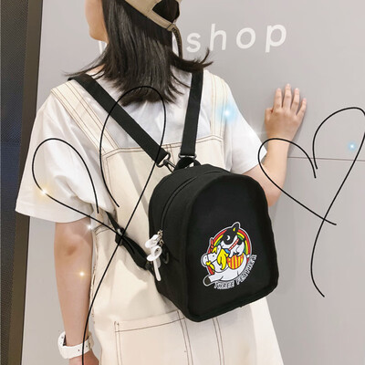 

Canvas bag woman single shoulder ins oblique satchel student Japanese graffiti regume department ins wind shoulder bag bag