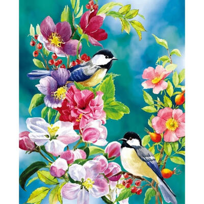 

5D DIY Full Drill Square Diamond Painting 2 Birds Cross Stitch Embroidery