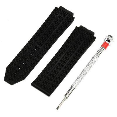 

24mm Watch Strap Silicone Watch Strap Replacement Band Tool for Hublot Big Bang