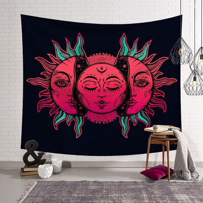 

Multicolor Sun Moon Mandala Tapestry Wall Hanging Wall Tapestry Hippie Tapestry Wall Carpets Bohemian Psychedelic Tapestry