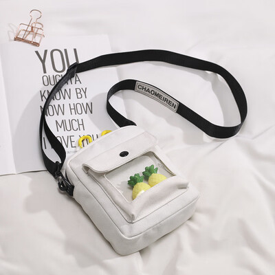 

Canvas small bag female bag Korean version of the cute mini slant bag ins one-shoulder bag small square bag