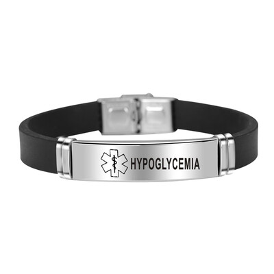 

Medical Alert Id Bracelets Bangles Type Diabetes Epilepsy Alzheimers Stainless Steel Silicone Jewelry Gifts For Unisex Women Men