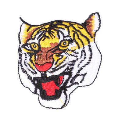 

Tiger Embroidery Cartoon Clothing Patches Cloth Sticker Props Decorations