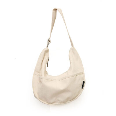 

Casual Women Solid Color Crossbody Shoulder Bag Large Capacity Canvas Pouch