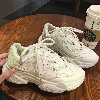 

Little white shoes womens spring ins sneaker women Korean-style 100-lap super-fire wisdom-smoked daddys shoe-tide
