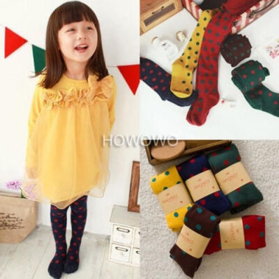 

Girls Kids Stretch Leggings Tight Long Pants Warm Winter Trousers Plain Bottoms Long Socks