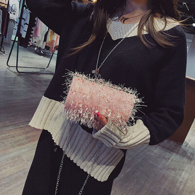 

Tailored Women Crossbody Fur Chain Small Square Bag Fashion Wild Shoulder Bag