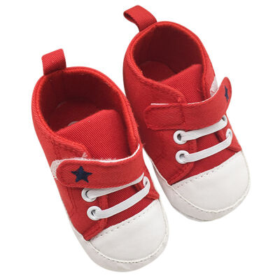 

Sports Sneakers Soft Soled Canvas Crib Shoes Anti-Slip Shoes First Walkers