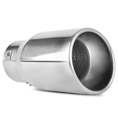 

20-25 Inch Inlet Exhaust TipChrome Polished Stainless Steel Exhaust Tip Bolt On Design