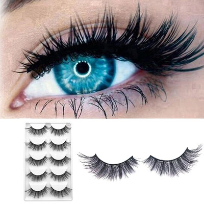 

〖Follure〗5Pair Luxury 3D False Lashes Fluffy Strip Eyelashes Long Natural Party