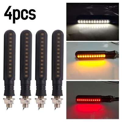 

Flowing Turn Signal Lamp 24 LED Sequential Indicator Light Daytime Running Light Rear Turn Signal Brake Lamp Universal 4Pcs