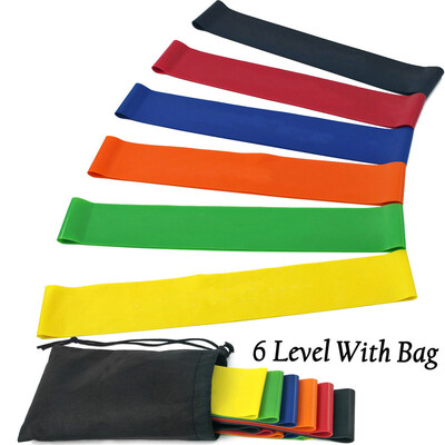 

〖Follure〗6 Level Resistance Exercise Loop Bands Home Gym Fitness Natural Latex Set Of 6