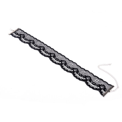 

Hot Newest fashion jewelry accessories black white Hollow lace choker necklace for couple lovers N165