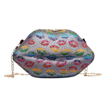 

Lips Shaped Shoulder Messenger Handbags Women Leather Chain Crossbody Bags
