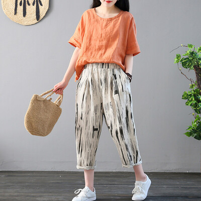 

Tailored Women Casual Print Trousers Pants Trousers Ladies Loose Pants