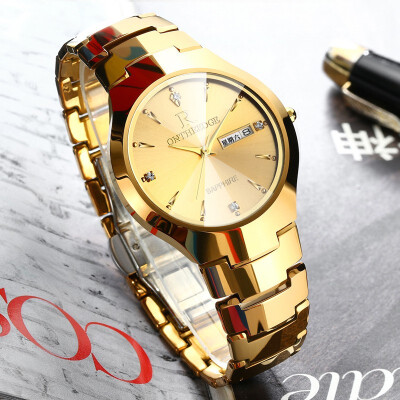 

New Tungsten Steel Watch Mens Male Watch Quartz Watch Waterproof Business Super Thin Lovers Watches