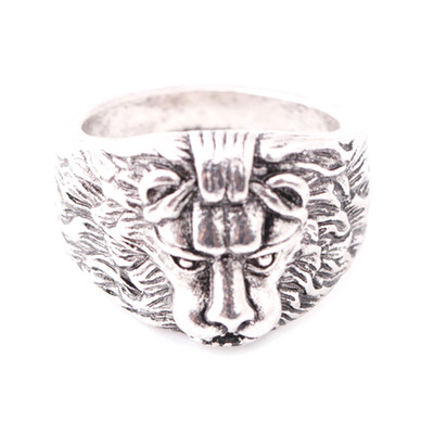 

Men&Women Fashion Lion Head Rings Edition Personalized Jewelry Titanium Lion Ring Retro Titanium Domineering