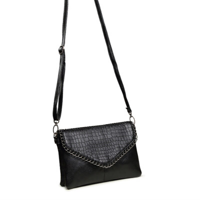 

Women Crocodiles Embossed Chain Flap Envelope Crossbody Shoulder Small Square Bag