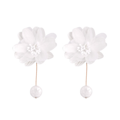 

Solememo Ladies Purple Flower Simulated Pearl Dangle Earrings Drop Jewelry Fashion Bohemian Women Girls Earrings Wholesale E5708