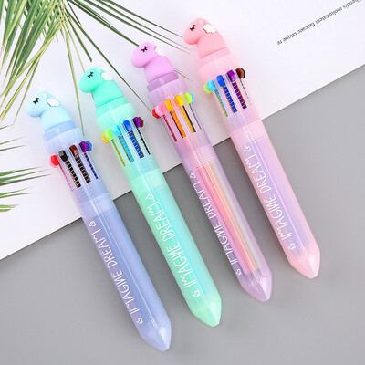 

10 Colors Novelty Creative Funny Multicolored Unicorn Ballpoint Pen Stationery Ball Point for School Office Supplies