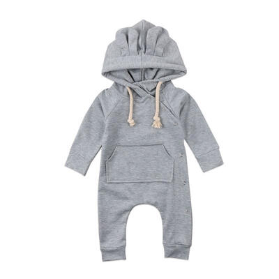 

Baby Boys Girls Infant Romper Jumpsuit Bodysuit Hooded Clothes Outfits