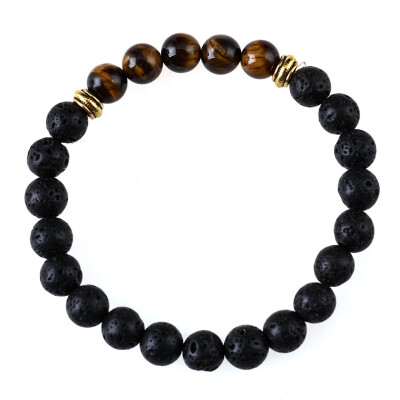 

Natural Stone 8mm Beads Bracelets Chakras Yoga Bracelets energy lava stone chakra colorful beads bracelet
