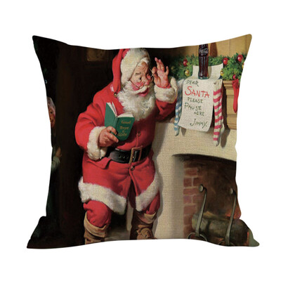 

Tailored Merry Christmas Cushion Cover Square Pillow Case Home Decor