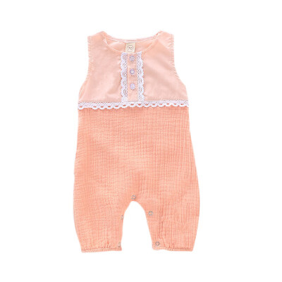 

New Born Baby Clothes Solid Color Sleeveless Romper Cotton Jumpsuit Clothes Baby Girl Clothes Baby Girl Romper kid clothes