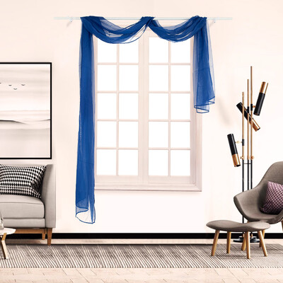 

Toponeto 1Pcs Voile Curtain Swags All Colours Pelmet Valance Net Curtains Voile Swag