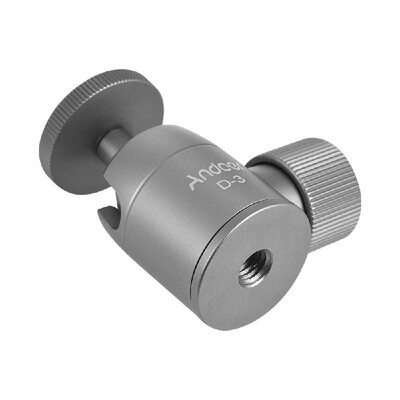 

Andoer D-3 Mini Tripod Ball Head Aluminium Alloy Tripod Mount Ballhead with 14inch Srew 38inch Screw Hole 360° Rotating Panorama