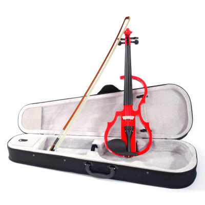 

Ktaxon 44 Red v013 Solid Wood ElectricSilent Violin with Ebony Fittings - Full Size