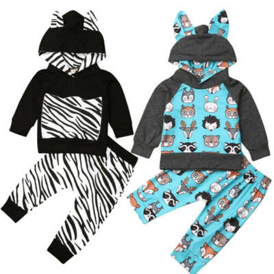 

Toddler Baby Boys Girls Outfits Clothes Hoodie T-shirt TopsPants 2PCS Outfits