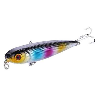 

New Hot 8cm85g 3D Artificial Pencil Bait Reusable Topwater Floating Lure Fishing Accessories