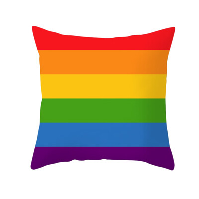 

LGBT Rainbow Heart Pride Throw Pillow Cases Car Sofa Cushion Covers Home Decor