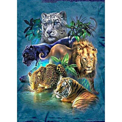 

5D DIY Full Drill Square Diamond Painting Animals Cross Stitch Embroidery