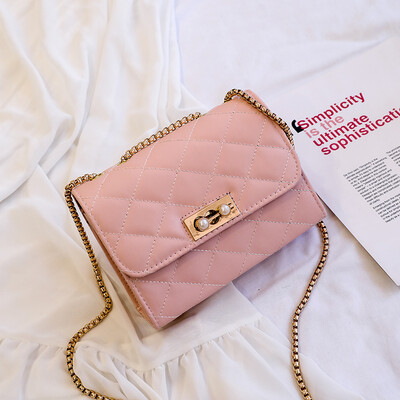 

Ins net red small bag female 2019 new tide wild Messenger bag texture ocean shoulder bag rhombic chain bag
