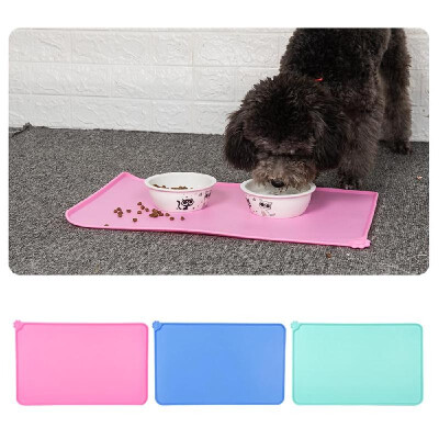 

Silicone Dog Bowl Mat Cat Bowl Mat Pet Food Tray Pet Dog Food Mat Clean Floor Non Slip Waterproof