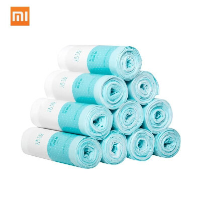 

10 Rolls Xiaomi Mijia JieZhi Drawstring Trash Bag Garbage Bag Thicken Material Prevent Leakage Household Plastic Rubbish Bag 20pcs