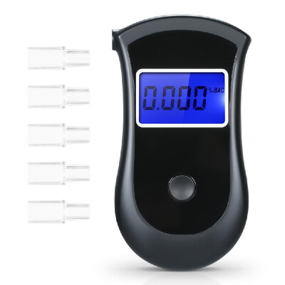 

Portable Breath Alcohol Tester Breathalyzer Professional Digital Alcohol Tester with 5pcs Transparent Mouthpieces AT2600