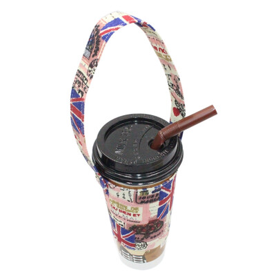 

Eco-Friendly Soft Beverage Bag Cartoon Dog Cup Cover Canvas Tote Bag Tea Coffee Hand-Cranked Milk Tea Coffee Handbag Canvas Bag