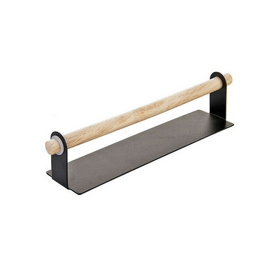 

Iron Wood Wall Self-Adhesive Hand Towel Bar Hanger Rack For Bathroom Kitchen