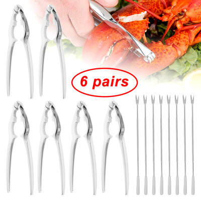 

14Pcs Crab Crackers Nut Cracker Forks Set Opener Shellfish Lobster Leg Seafood Tools