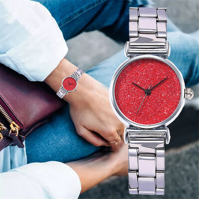 

RM Women Alloy Steel Belt Casual Watch Geneva Simple Steel Belt Watch