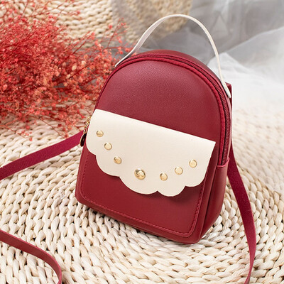 

Tailored Fashion Lady Shoulders Small Backpack Letter Purse Mobile Phone Messenger Bag
