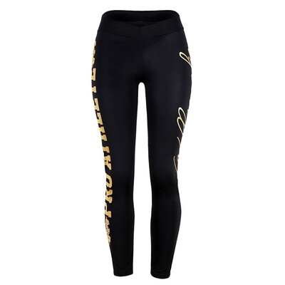 

Tailored Women Sports Gym Yoga Mid Waist Letter Printing Pants Fitness Elastic Leggings