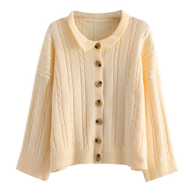 

Toponeto Womens Long Sleeve knitting Cardigan Tops Ladies Button Solid Shirts Coat