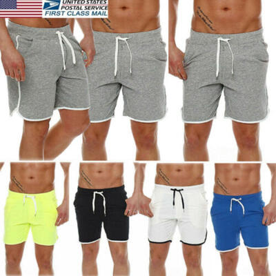 

US Mens Sport Shorts Pants Gym Fitness Bodybuilding Jogging Running Pants